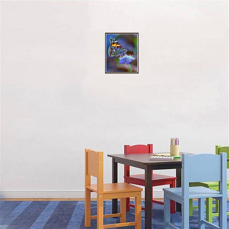 5D diamantová malba květina Butterfly Obrázek kamínkové diamantové výšivky Křížkový steh