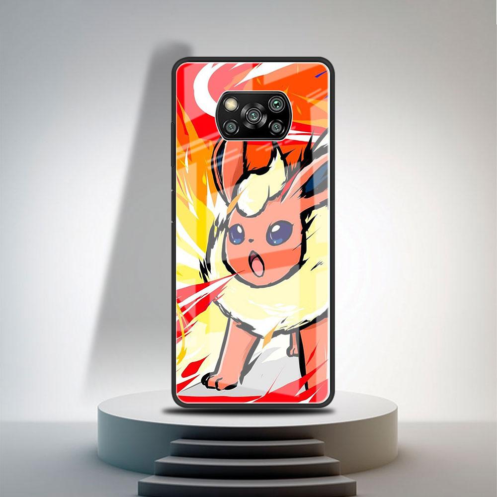 Glass Case For Xiaomi Poco X3 NFC 11 Lite 11T F3 M3 For Redmi Note 11 10 9 8 Pro 10S 9S 9A 9C Phone Cover Anime Cool Pokemon