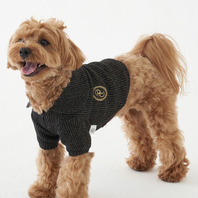 CROOKTHECHIHUAHUA Twinkle Sailor Collar Knit _ Jet black