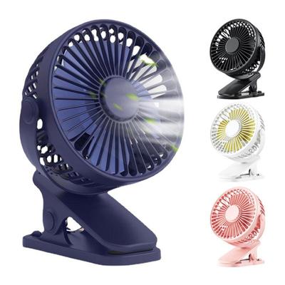 Tragbarer Mini-Handclip-Ventilator USB-wiederaufladbar Leiser Schreibtisch-Elektrolüfter Hohe Qualität Studentenwohnheim Kleiner Kühlventilator