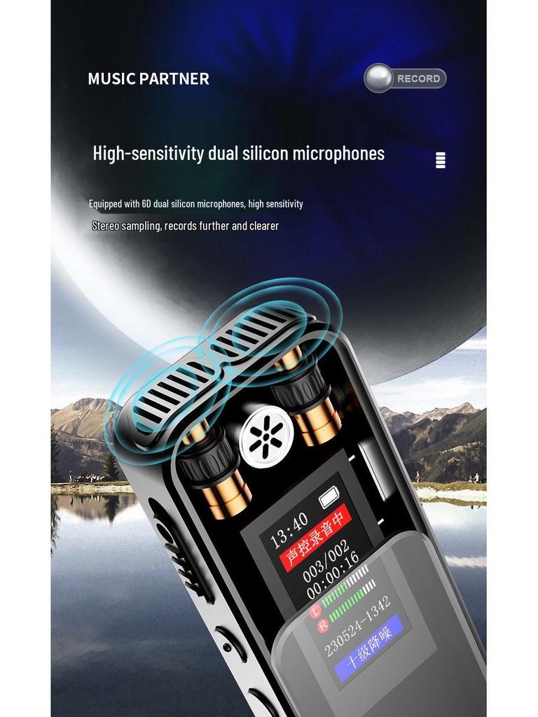 Professional Voice Recorder with Noise Reduction & Long Standby, Voice-to-Text Feature, and Dedicated Recording
