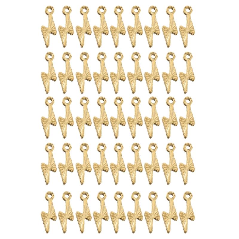 50pcs Stainless Steel Small Charm Rusts Resistant Pendant for Necklace Bracelet Findings Jewelry Making Accessories