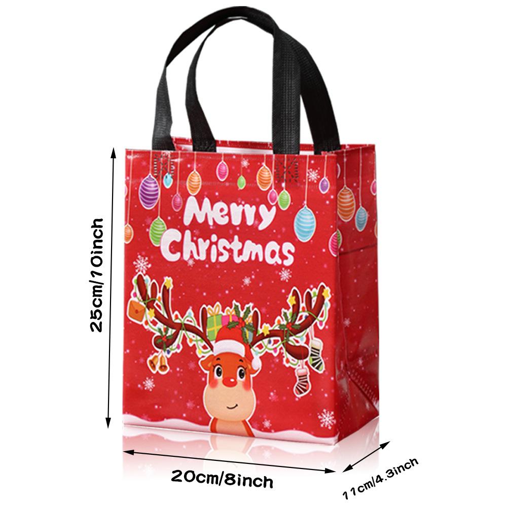 Non-Woven Christmas Gift Bag Santa Candy Bag Snowman Elk Xmas Gift Packing Bag Navidad Merry Christmas Happy New Year Decor 2025