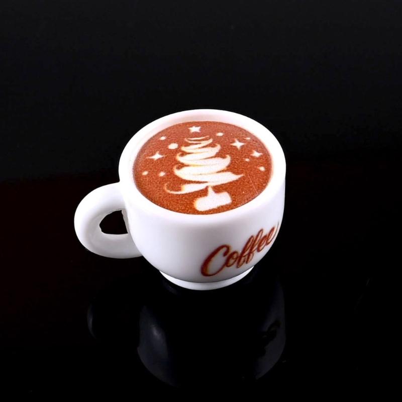 Elegant Resin Coffee Cup Set French Style Dollhouses Decors For Realistic Afternoon Coffee Cup Scene 36 Pieces