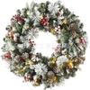 Christmas Wreath Door Hanging Decor Home Mall Window Party Festive Simulation Ornament