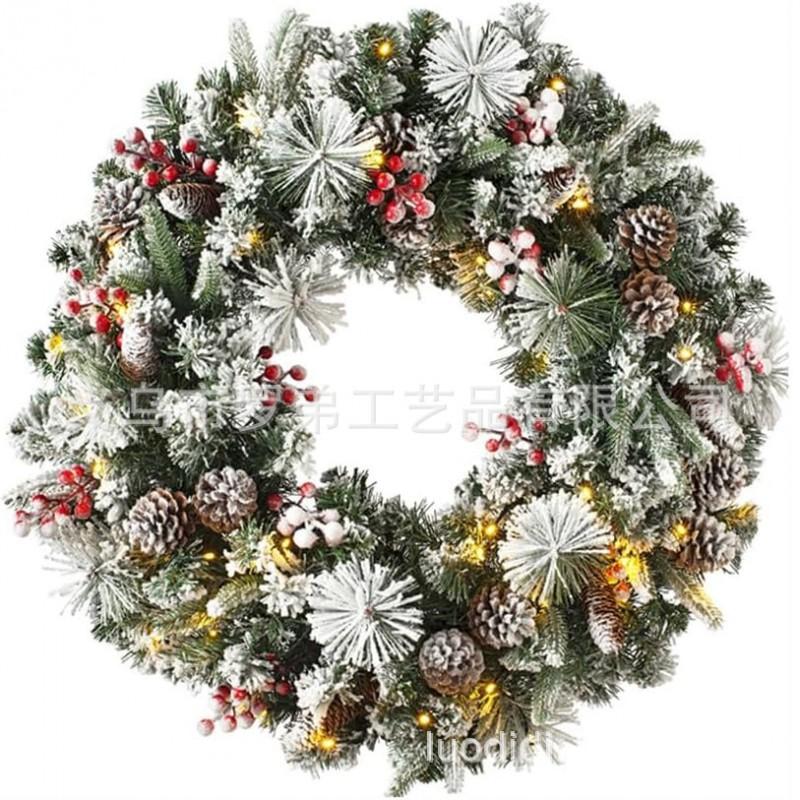 Christmas Wreath Door Hanging Decor Home Mall Window Party Festive Simulation Ornament