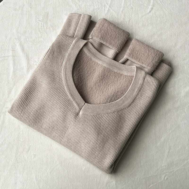 

Autumn and winter new collar warm sweater with long-sleeved women s slim-fit fleece knitted bottoming shirt thick average size [recommended 80-60kg] верблюд