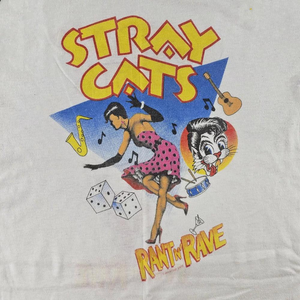 Stray Cats Gift For Friends White T-Shirt Cotton All Size Unisex T-Shirt XXL