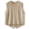 Women Cable Knit Waistcoat, Loose Sleeveless Knitted Vest, High Quality All Season Casual Sweater Gilet