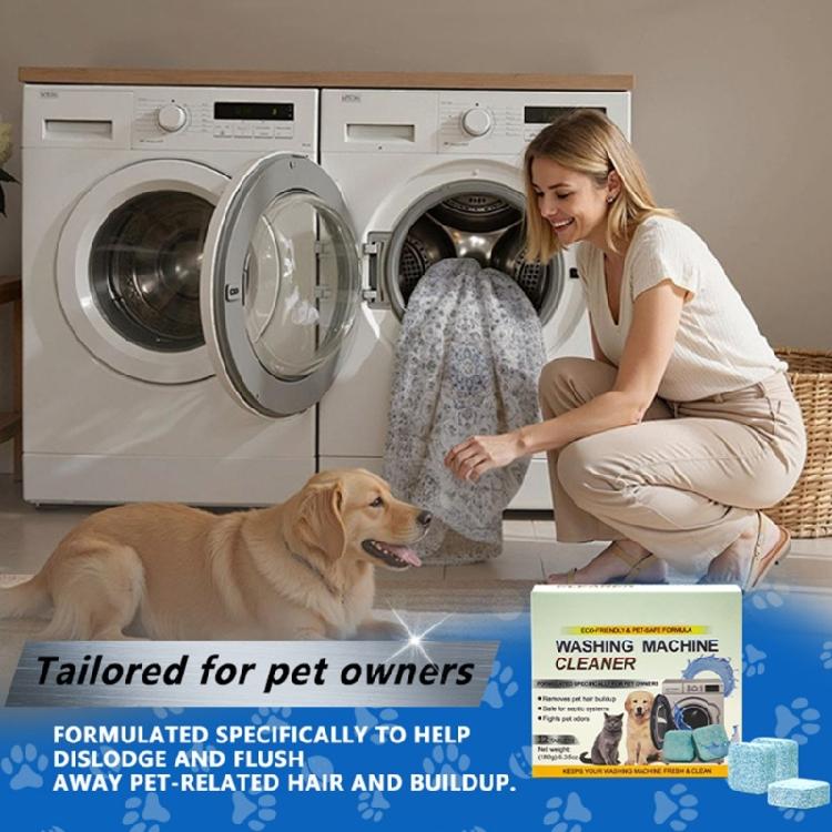 12Tablets/Box Heavy Duty Washing Machine Cleaner Tablets for Pet Hair Odor And Mold In Wash Machine Cleaning Accessory