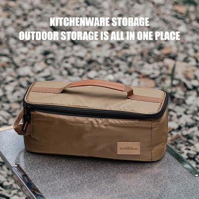 Bolsa de Camping Estuche para Cubiertos Gran Capacidad Bolso de Mano para Vajilla Portátil para Picnic al Aire Libre Estuche de Transporte Suministros de Viaje