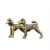 1pcs Solid Brass Poodle Dog Small Brass Crafts Ornament Brass Teddy Dog Crafts Desktop Brass Tea Pet Men's Keychain Pendant