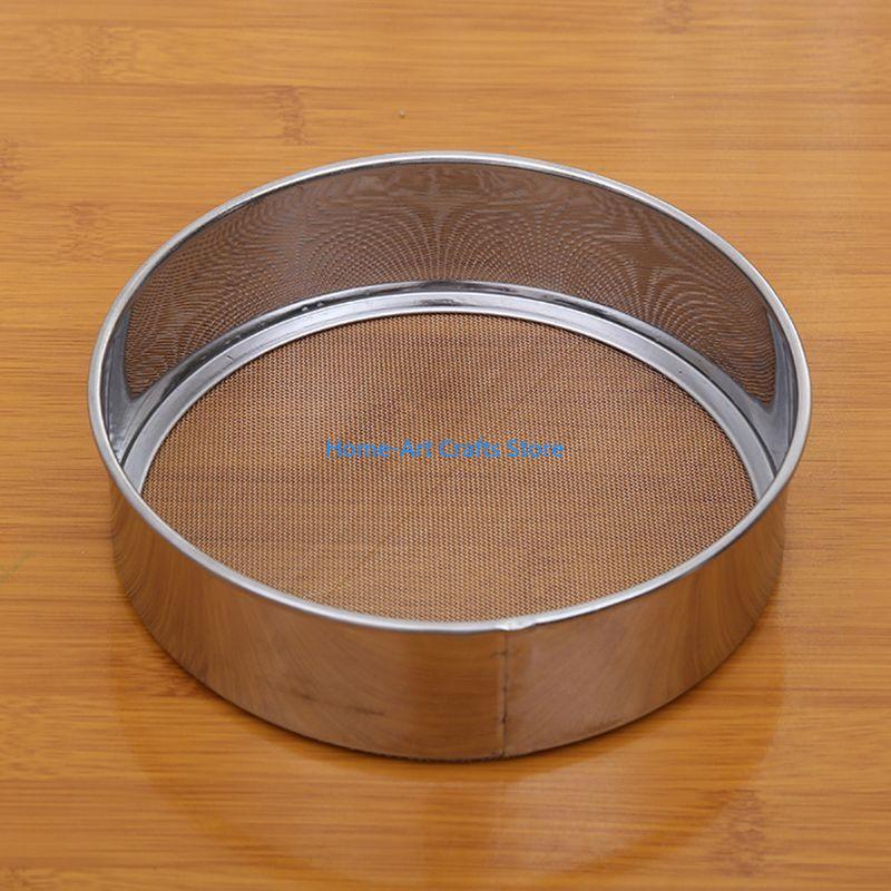 Y3NA Stainless Steel Fine Mesh Oil Strainer Flour Colander Sifter Sieve Cake Baking C серебряный