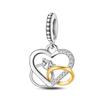 New 925 Silver Mother's Day Themed Love Family Crown Pendant Beads fit Original Bracelets Necklaces DIY Jewelry Gifts
