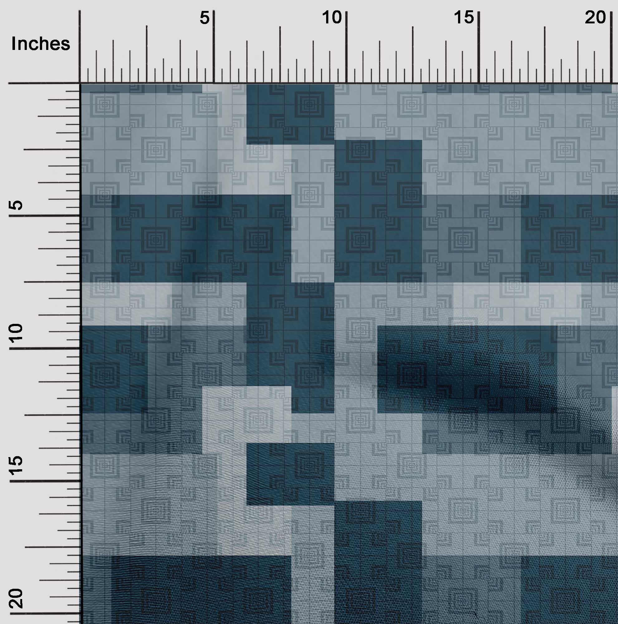 

oneOone Cotton Flex Fabric Square Geometric Fabric Prints By Yard 40 Inches 42 Inch Wide - Viscose Chiffon синій