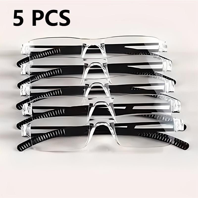 

5/10PCS Small Frame Square Reading Glasses for Men and Women, Lightweight and Portable High-definition Reading Glasses +200