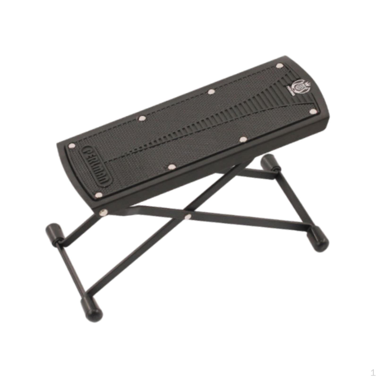 

Guitar Foot Stool 6 Position Height Adjustable Folding Solid Support Rest Stand чорний