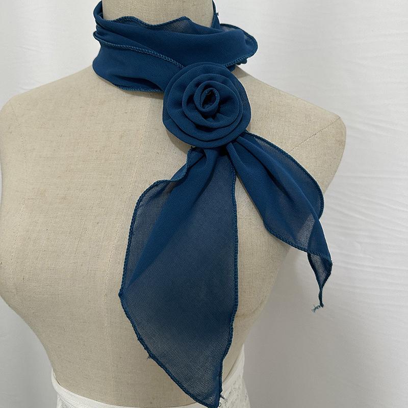 26 Colors Decorative Headscarf Solid  Pink Rose Knitted Scarf Shawl Shawl Flower Sunscreen Headscarf Ladies Office Scarf