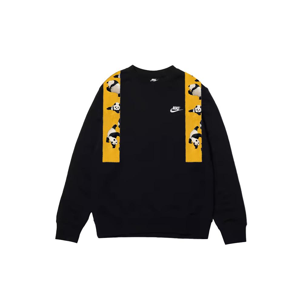 

Nike Художественный оригинальный дизайн пэчворк с возможностью кастомизации Универсальный свитшот с логотипом-буквой, круглым вырезом, унисекс Черный BV2667-010(TEAM702-C1) S