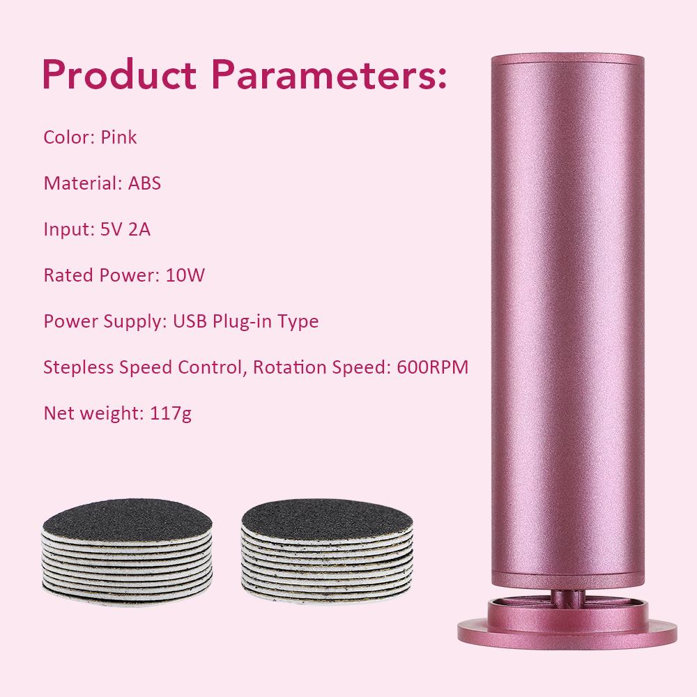 Electric Callus Remover Foot File Exfoliator For Cracked Heels Dead Skin Removal Professional Pedicure Tools 20PCS Sandpaper