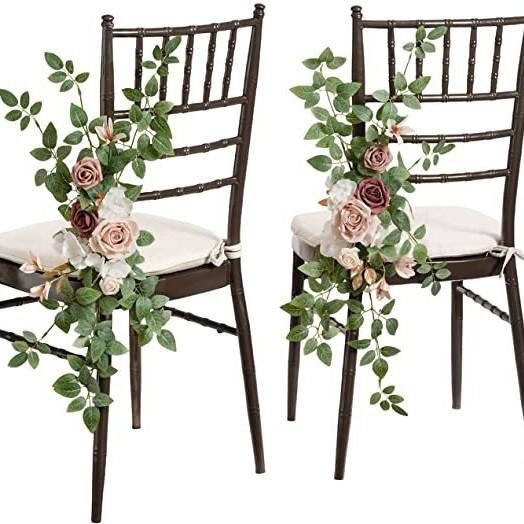 Wedding Gift Chair Back Flower Simulation Flower Kit European And American Outdoor Festival Decoration Background Direct Supply