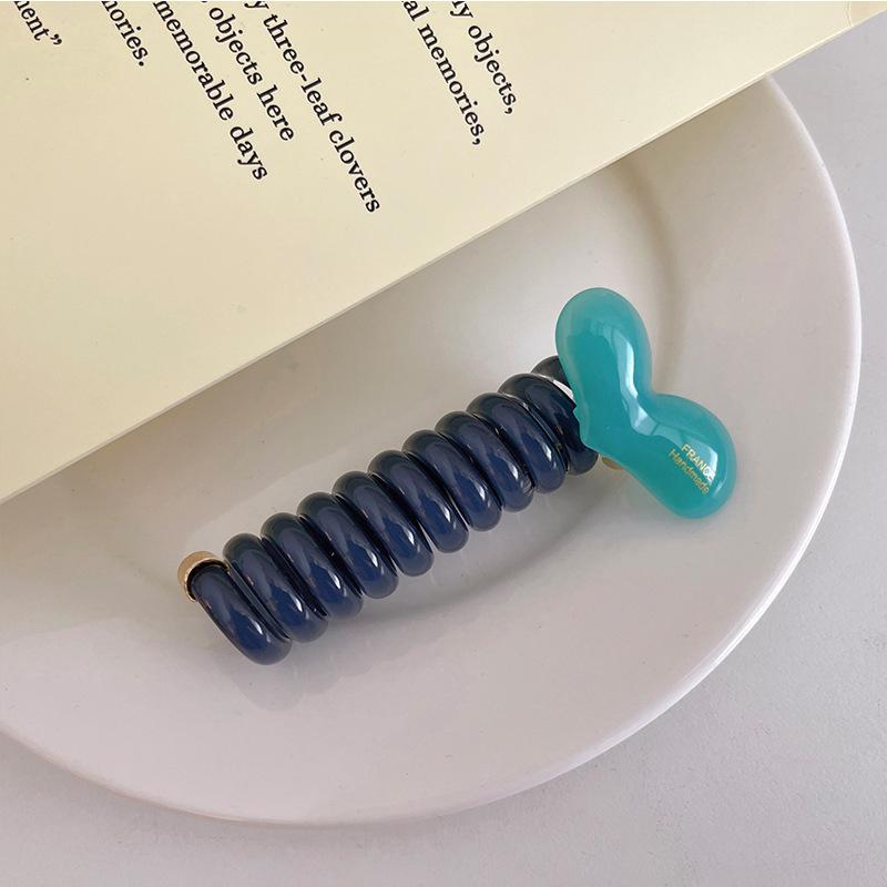 Modische Zopf-Gummibänder Herz-Haarseil Telefonkabel-Haargummis Scrunchies Haarbänder Mädchen-Accessoires