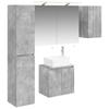 Bathroom Cabinet Set 5 Pcs Concrete Grey 50 X 14.5 X 70 Cm