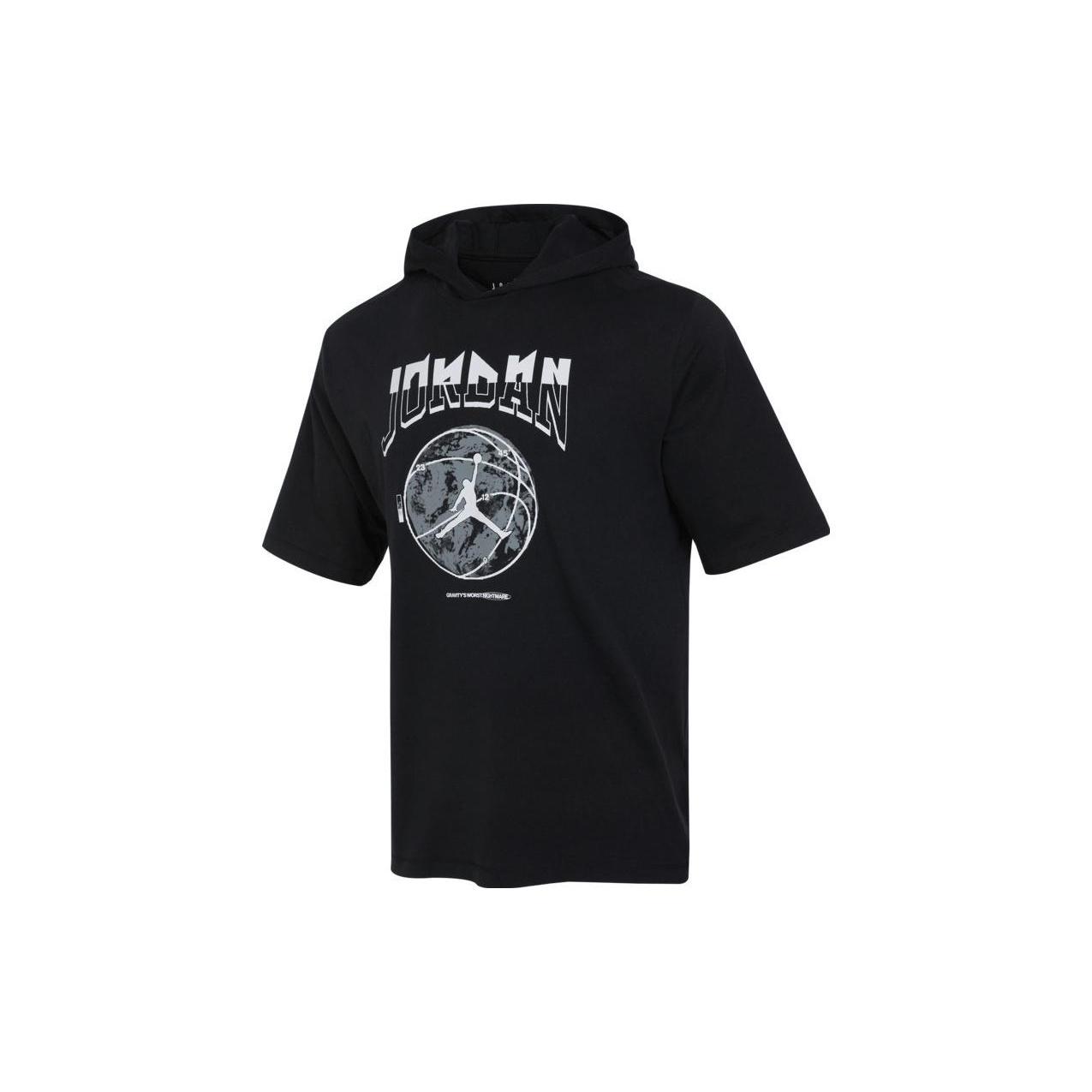 Air Jordan Sportswear Hoody Crew T-Shirt Black Men s FB7428-010 L