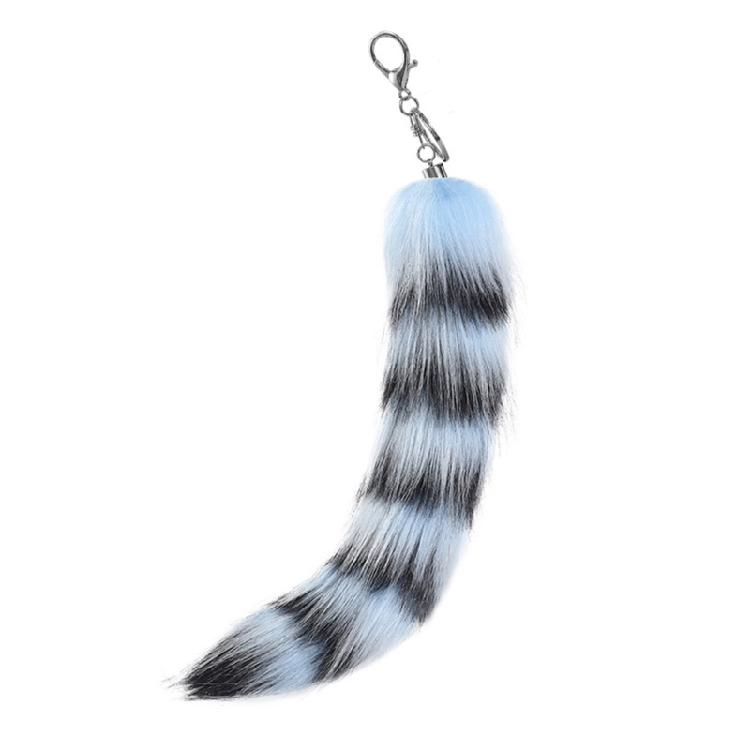 Multi Colored Furry Keychain Foxes Tail Shape Ergonomic Design Compact Portable Solution For Home Office And Outdoor Use