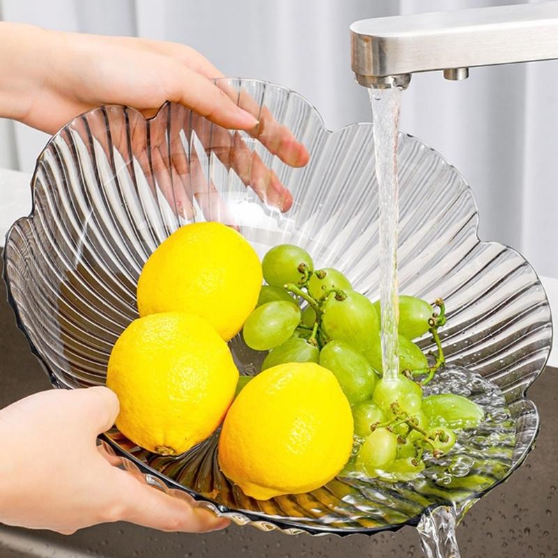 Fruit Plate Dinner Bowl Salad Plate Snacks Dessert Plate Wedding Candy Plate Plastic Serving Plate Decorative Bowl