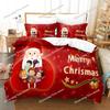 Merry Chrismas Santa Bedding Set Boys Girls Twin Queen Size Duvet Cover Pillowcase Bed Kids Adult Fashion Home Textileextile029