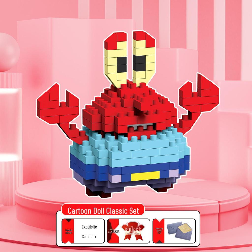 Figuras de Desenho Animado de Micro Partículas Compatíveis com LEGO - Brinquedo de Montagem Educacional para Crianças Caixa Surpresa Ornamentos