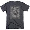 26 Popeye Classic Popeye T Shirt Mens Sailor Man Licensed IDW Comic Tee Charcoal Unisex T-Shirt