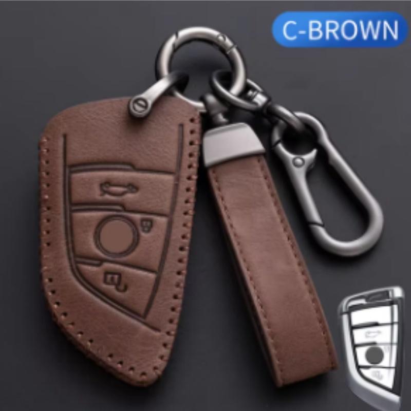 

Мягкий чехол для автомобильного дистанционного ключа, чехол-брелок для BMW X1 X3 X5 X6 X7 1 3 5 6 7 серии G20 G30 G11 F15 F16 G01 G02 F48, сумка для бесключевого доступа 3 Buttons коричневый