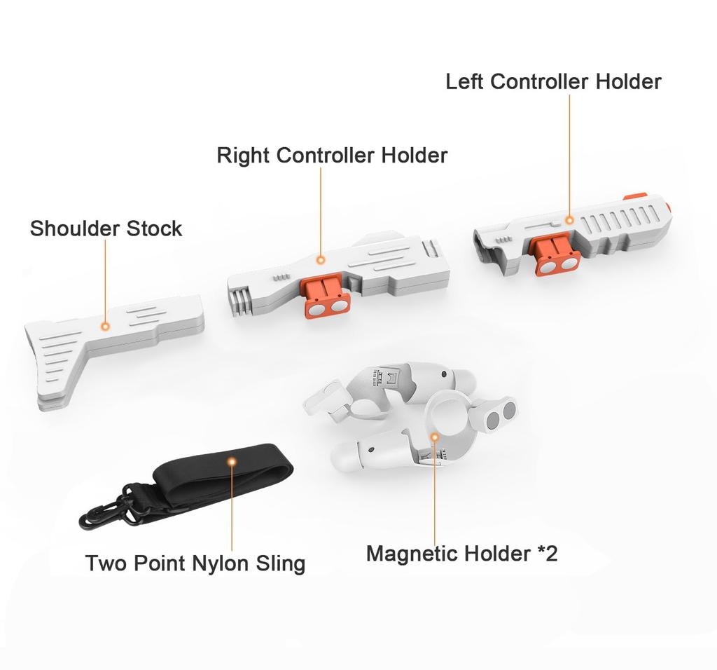 Shooting Games Accessories Magnet Mount Reload VR Gaming Experience Magnetic Rifle GunStock For Meta Quest 3s/3 VR Accessories