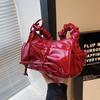 Korean Style Bowknot Underarm Bag Pleated Pu Dumpling Bag Luxury Y2k Shoulder Bag  Girls