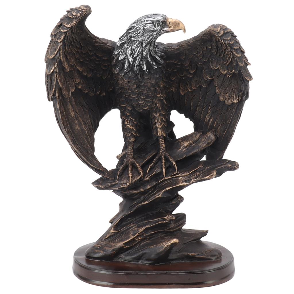 Eagle Statue Resin Vivid Ingenious Durable Decorative Vintage Eagle Figurine for Office