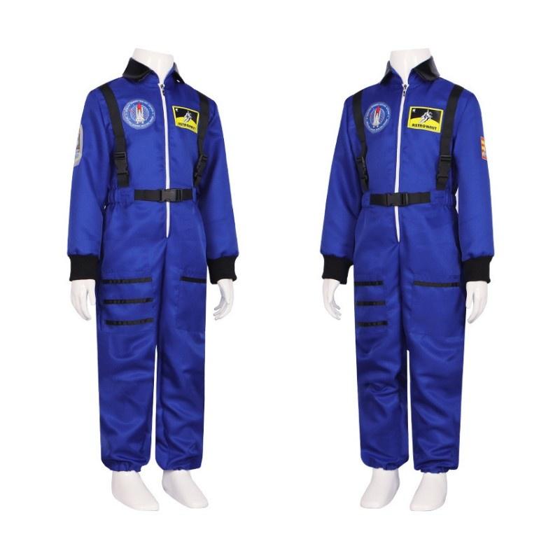 Astronaut Halloween Costume For Kids Polyester Space Suit For Cosplay And Parties