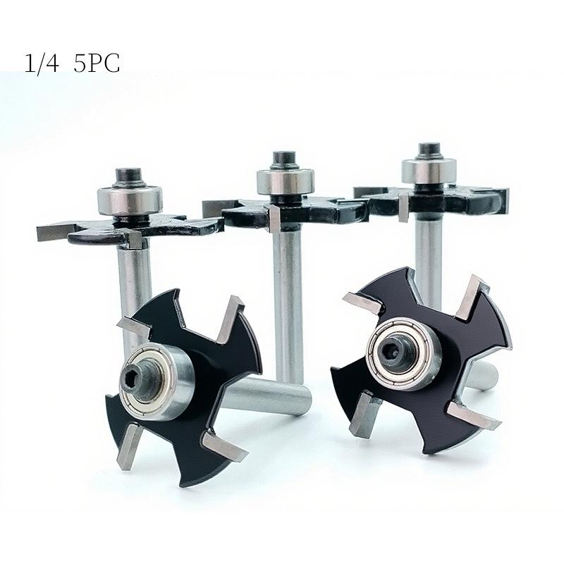 Four-Flute Ball Nose T-Cutter: Black Alloy Woodworking Router Bit for Slotting, Grooving, and Edge Trimming