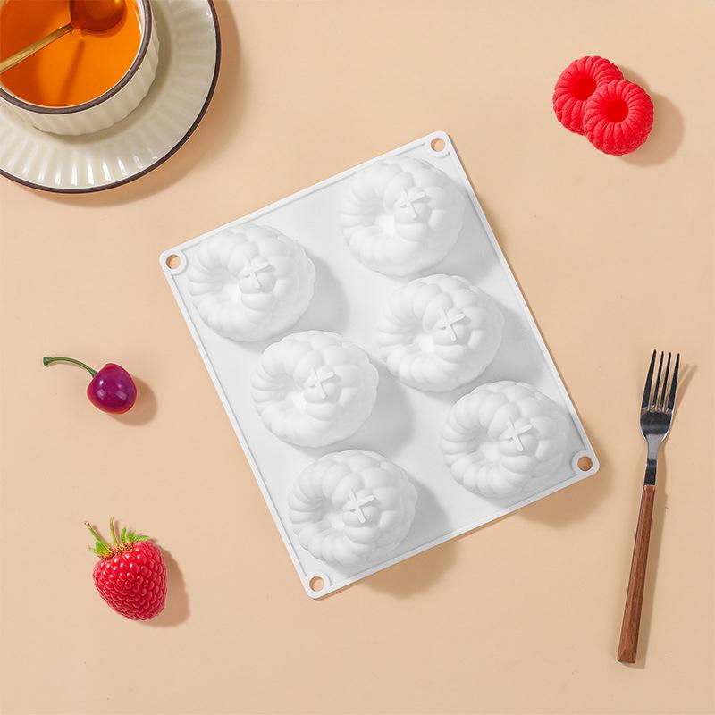 Stampo in Silicone a 6 Cavità Frutta per Torta Mousse ai Lamponi Dessert Unico Stampo da Forno per Celebrazione di Compleanno Cottura