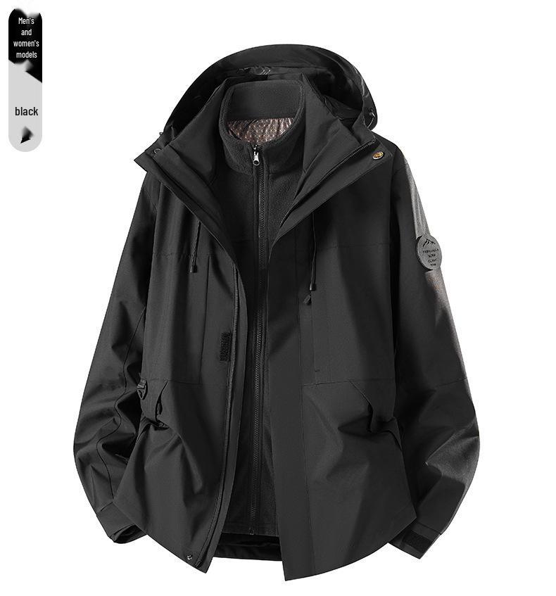Trendy Brand Women's Blue Softshell Jacket - Windproof & Waterproof, 3-in-1 Autumn/Winter Outdoor Climbing & Mountaineering Apparel
