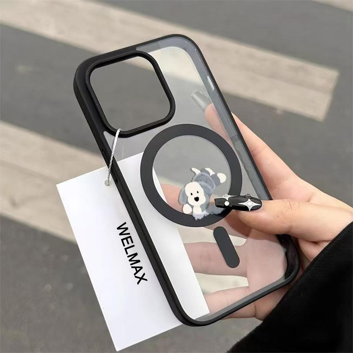 

Phone Magnetic Case for Apple 16 Phone Case Transparent Magnetic Phone Case for Apple Magnetic Phone Case Cartoon Women For iPhone 17PROMAX