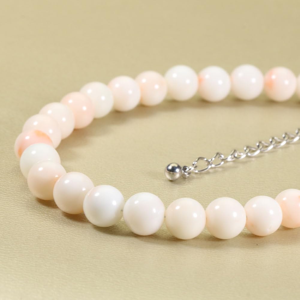 [SANSUI] Pink Mid-Coral Bracelet, Silver, Undyed