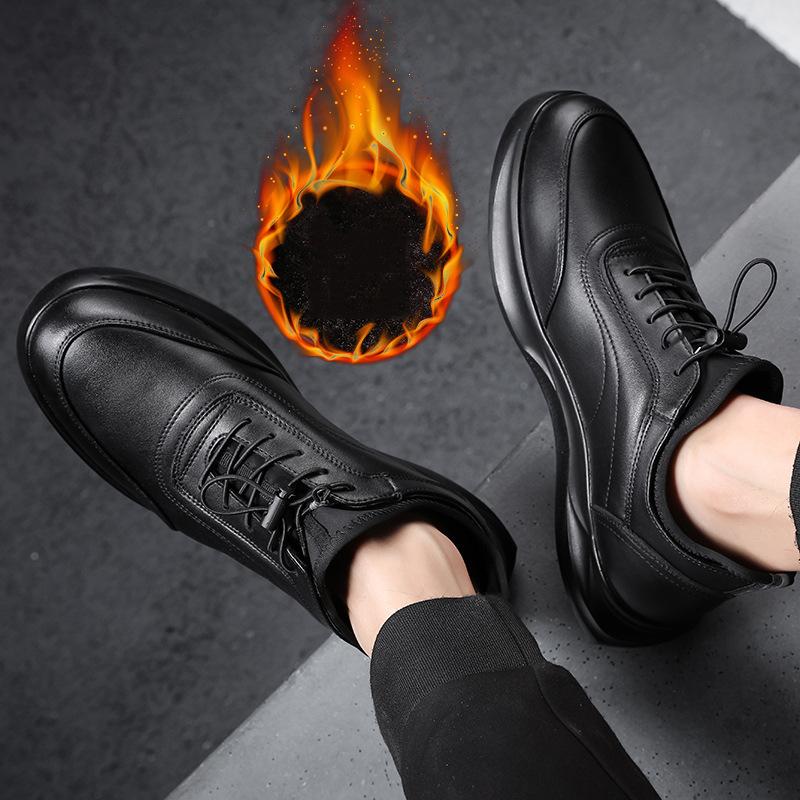 Jarní podzimní sportovní obuv Pánské Kožené Prodyšná Síťovina Běžné Kožené Boty Pánské Boty Trend Černá Kožená Protiskluzová jednokolka