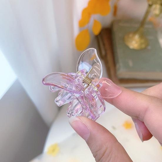 Horquilla de mariposa para mujer, garra para el pelo transparente 3D antideslizante, flequillo decorativo ligero, herramienta de peinado, accesorios para el cabello para mujer, sombreros para niños