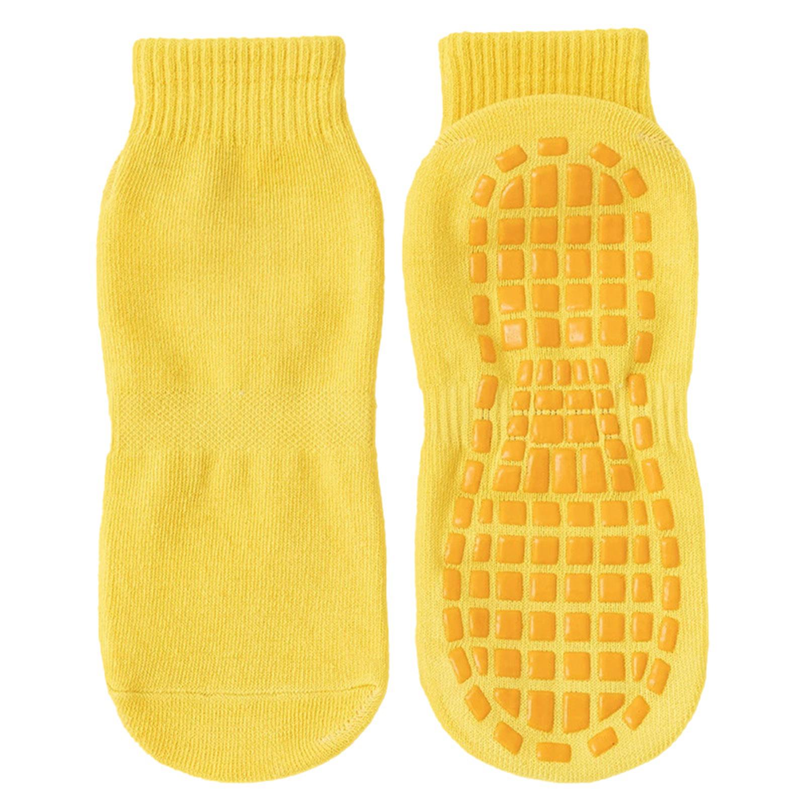 

Unisex Floor Socks, Indoor Socks, Trampoline Socks, Playground Socks, Yoga Socks XL жовтий