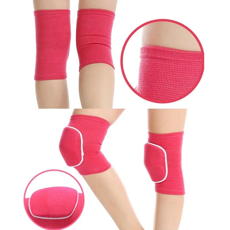 Ginocchiere a Compressione Sportiva Ginocchiera Elastica Supporto in Spugna Ispessita per Danza Roller Pallavolo Allenamento Ginocchiere