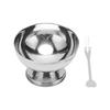 Metal Pudding Cups, 4 Ice Cream Bowls, Stainless Steel Space-Saving for Parties