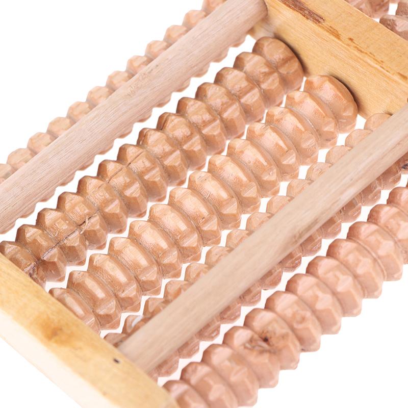 5Raw Wooden Roller Foot Massager Stress Relief Health Therapy Relax Massager