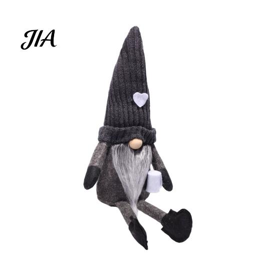 Neutral Christmas Gifts for Friends Gnome Plush Decoration with Long Legs, Faceless Handmade Fabric Nordic Style Ornaments Doll Figurines, Sitting Elf